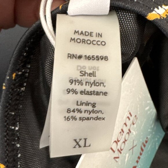 Demi Moore X Andie Women's XL The Tropez Bikini Swim Bottom Black Burst NWT - Picture 11 of 15